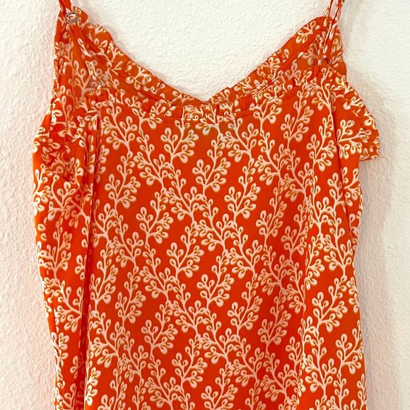 Ann Taylor LOFT Orange and White Tank - Picture 4 of 6